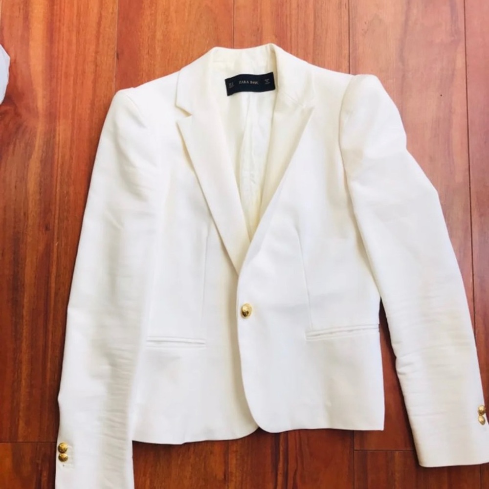 Zara White Blazer